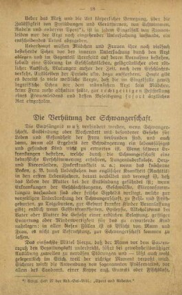 Die Verhütung der Schwangerschaft