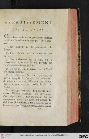 Avertissement des éditeurs