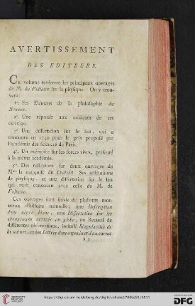 Avertissement des éditeurs