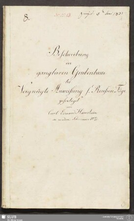 Beschreibung der gangbaren Grubenbaue bei Vergnügte Anweisung s. Reußen Fdgr. - 18.6865 4.