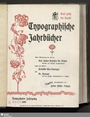 19.1898: Typographische Jahrbücher : verbunden mit d. Mitteilungen für photomechanische Reproduktionstechnik