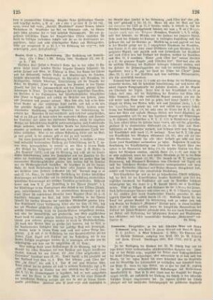 125-126 [Rezension] Bunsen, Ernst von, Die Ueberlieferung; 1. Bd.