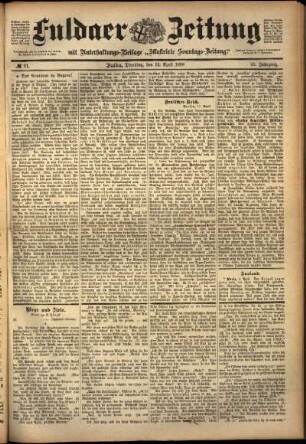Ausgabe vom Dienstag, den 12. April 1898.