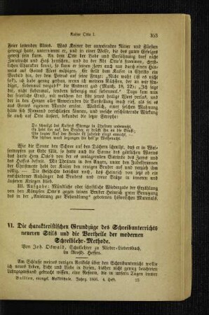 ¬Die¬ charakteristischen Grundzüge des Schreibunterrichts neueren Stils und die Vortheile der modernen Schreiblehr-Methode