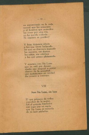 VIII Juan Sin Lana, sin lana