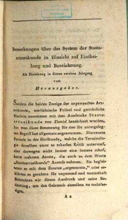 Jahrbuch der Staatsarzneikunde. 2, 2. 1809