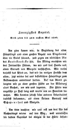 Zwanzigstes Kapitel: Vom 5ten bis zum 22stenMai 1806.