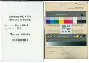 Entnazifizierung Wilhelm Sackers , geb. 05.08.1903 (Destillateur)