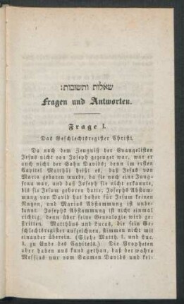 Fragen und Antworten.