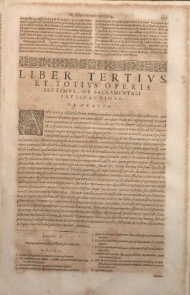 Liber Tertivs, Et Totivs Operis Septimvs, De Sacramentali Satisfactione.