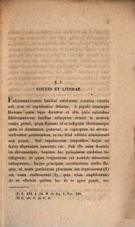 De fideicommisso familiae relicto Romano
