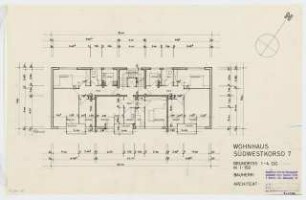 Wohnhaus Südwestkorso 7, Berlin-Friedenau: Grundrisse Obergeschosse 1:100
