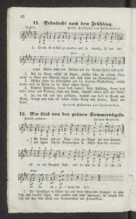 11. Sehnsucht nach dem Frühling.