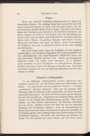 Primitive Lichtquellen.