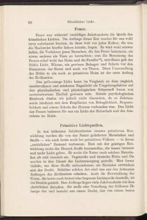 Primitive Lichtquellen.