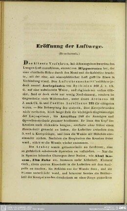 Eröffnung der Luftwege