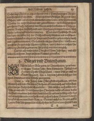 4. Bürger und Unterthanen.