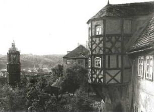 Meißen, Turm der Frauenkirche und Domherrenhof, Freiheit 6