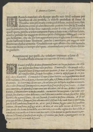 L'Autore a i Lettori