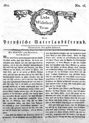 No. 16., vom 23sten Februar