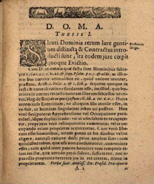 Disp. solemnis de evictionibus
