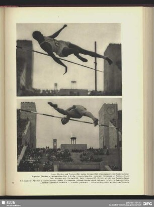 Stil der besten Hochspringer: Johnson, USA, Olympiasieger und Asakuma, Japan