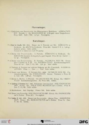 Karolinger (Nr. 2-19)