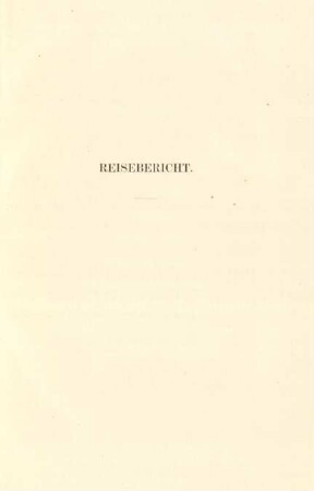Reisebericht