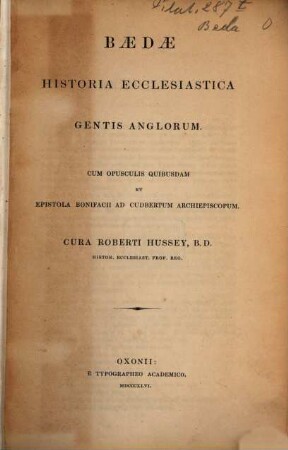 Historia ecclesiastica gentis Anglorum