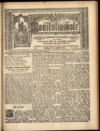 Erste Ausgabe vom Sonntag, den 01. September 1912.