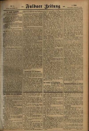 Zweite Ausgabe vom Freitag, den 26. März 1915.