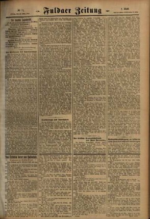 Zweite Ausgabe vom Freitag, den 26. März 1915.