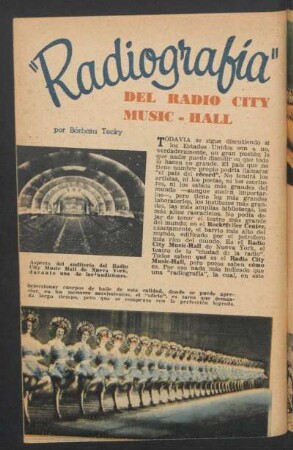 "Radiografía" del Radio City Music Hall