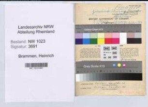 Entnazifizierung Heinrich Brammen , geb. 21.05.1911 (Sparkassenangest.)