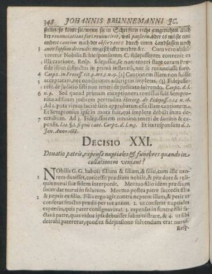 Decisio XXI - XL
