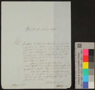 Brief von Georg Heinrich Otto Volger an Heinrich Georg Bronn vom 6.9.1846
