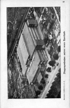 Flugzeugaufnahme unserer neuen Sporthalle.