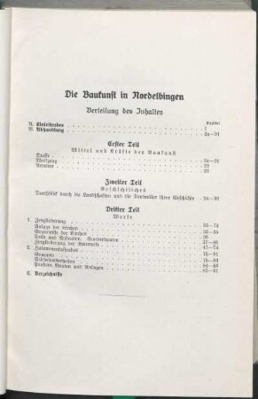 Die Baukunst in Nordelbingen : Verteilung des Inhalts