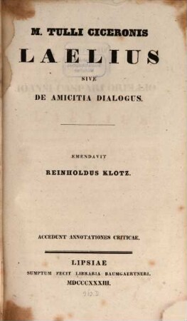 Laelius, sive De amicitia dialogus