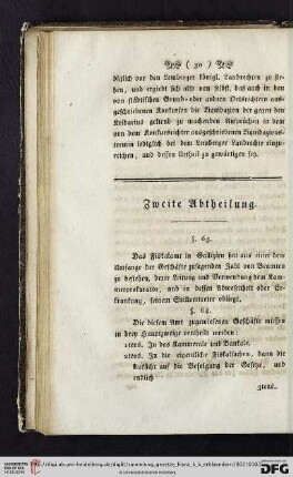 Zweite Abtheilung