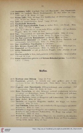 Waffen (Nr. 2250 - 2482)