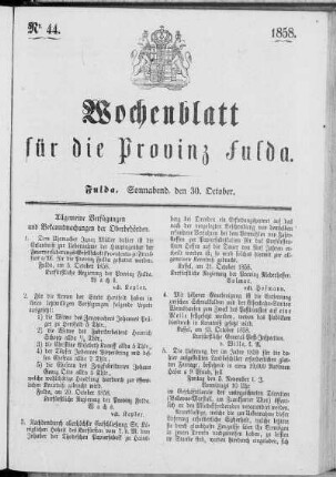 Nr. 44, Ausgabe vom 30. Oktober 1858