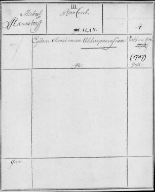 Alter Realkatalog (1501-1952), Teil Bayern, Aldersbach. Aldersbach - BSB Cbm Cat. 805(1 b Aldersbach