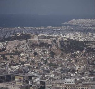 Athen, Akropolis, Lykabettos-Blick. Akropolis, Plaka und Piräus