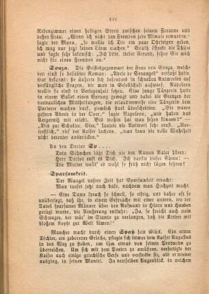 Sparsamkeit.