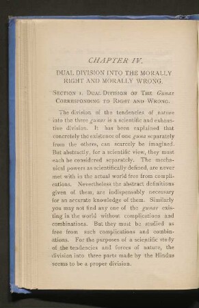 Chapter IV. Dual division into the morally right and morally wrong.