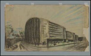 Berlin-Mitte, Ecke Königgrätzerstraße und Anhaltstraße, Bebauung der Prinz-Albrecht Gärten, Wettbewerb