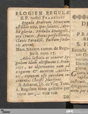 Elogium Regulae [...].