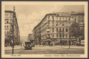 Ansichtskarte „Zossener Straße“, Ecke Gneisenaustraße