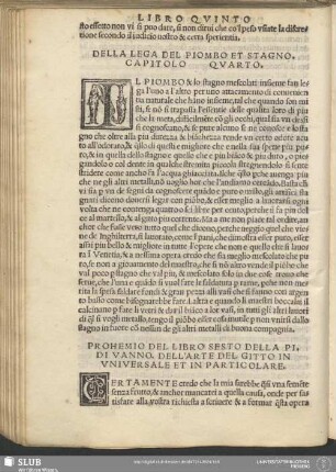 [Libro Sesto Della Pi. Di Vanno Dell'Arte Del Gitto In Universale Et In Particolare]